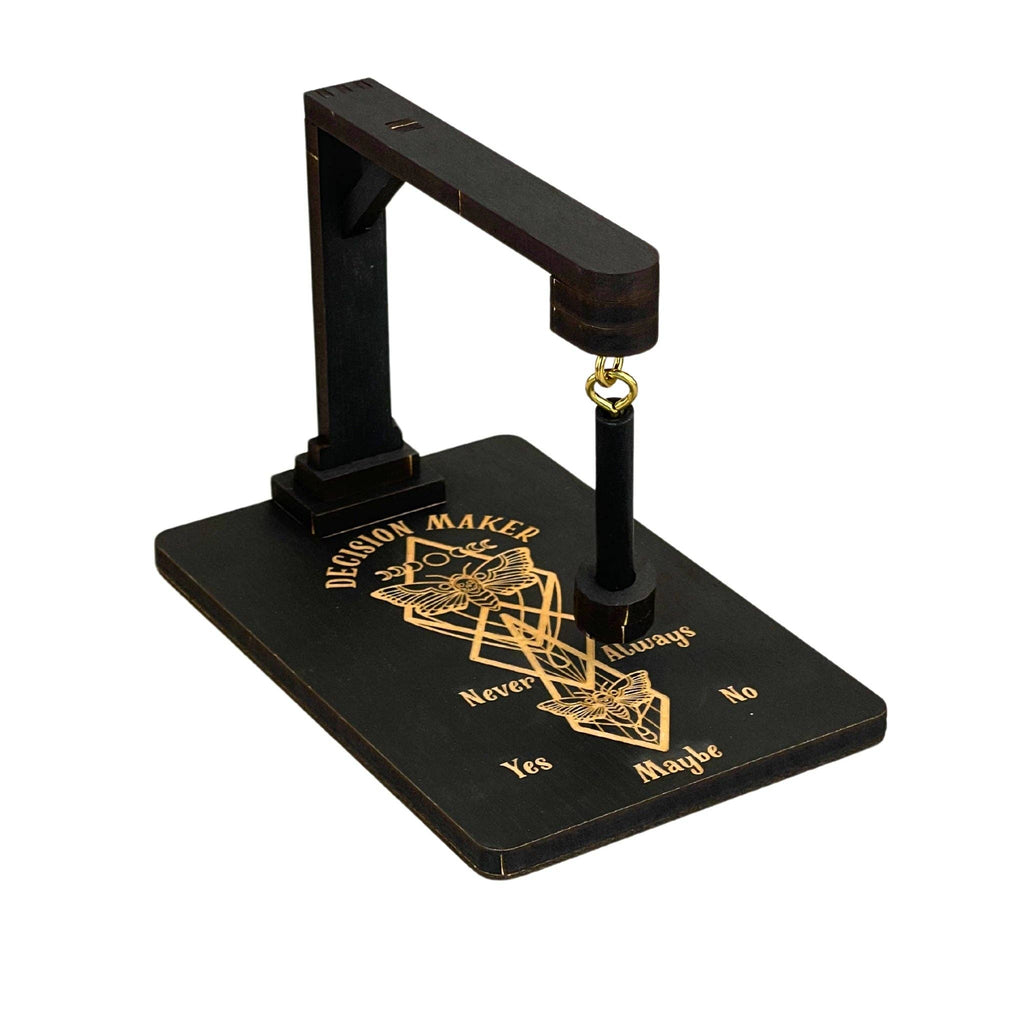 Wooden Pendulum Decision Maker Board – Yes No Maybe Never Divination Tool