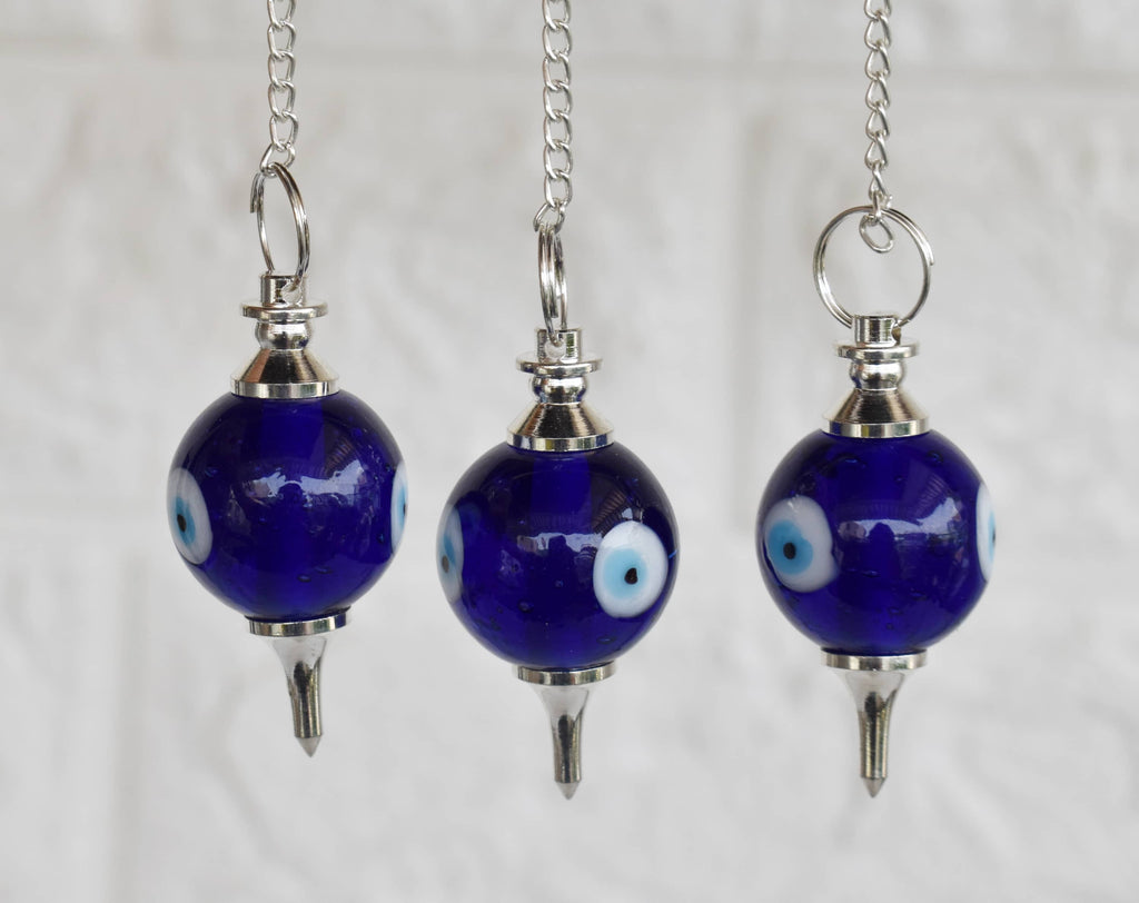 Evil Eye Crystal Pendulum – Protection & Intuitive Guidance Tool
