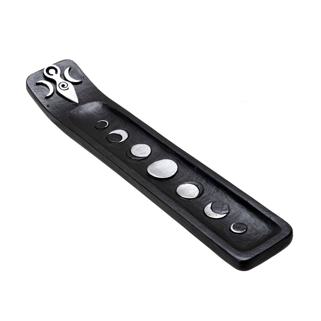 Moon Phase Incense Burner | Triple Moon Altar Incense Holder