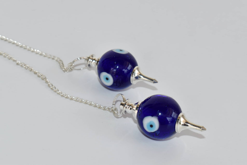Evil Eye Crystal Pendulum – Protection & Intuitive Guidance Tool