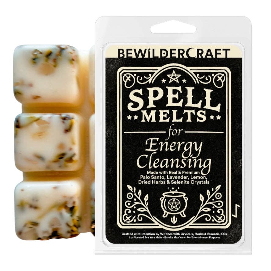 Energy Cleansing Spell Wax Melts – Palo Santo, Lavender, Lemon & Selenite