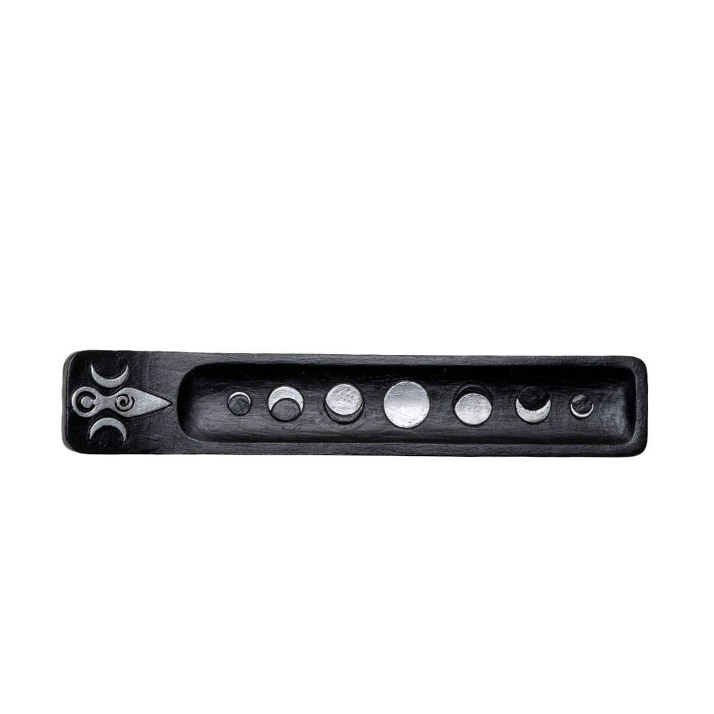 Moon Phase Incense Burner | Triple Moon Altar Incense Holder