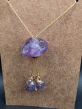 Raw Amethyst Cascade Adjustable Necklace – Divine Energy Collection