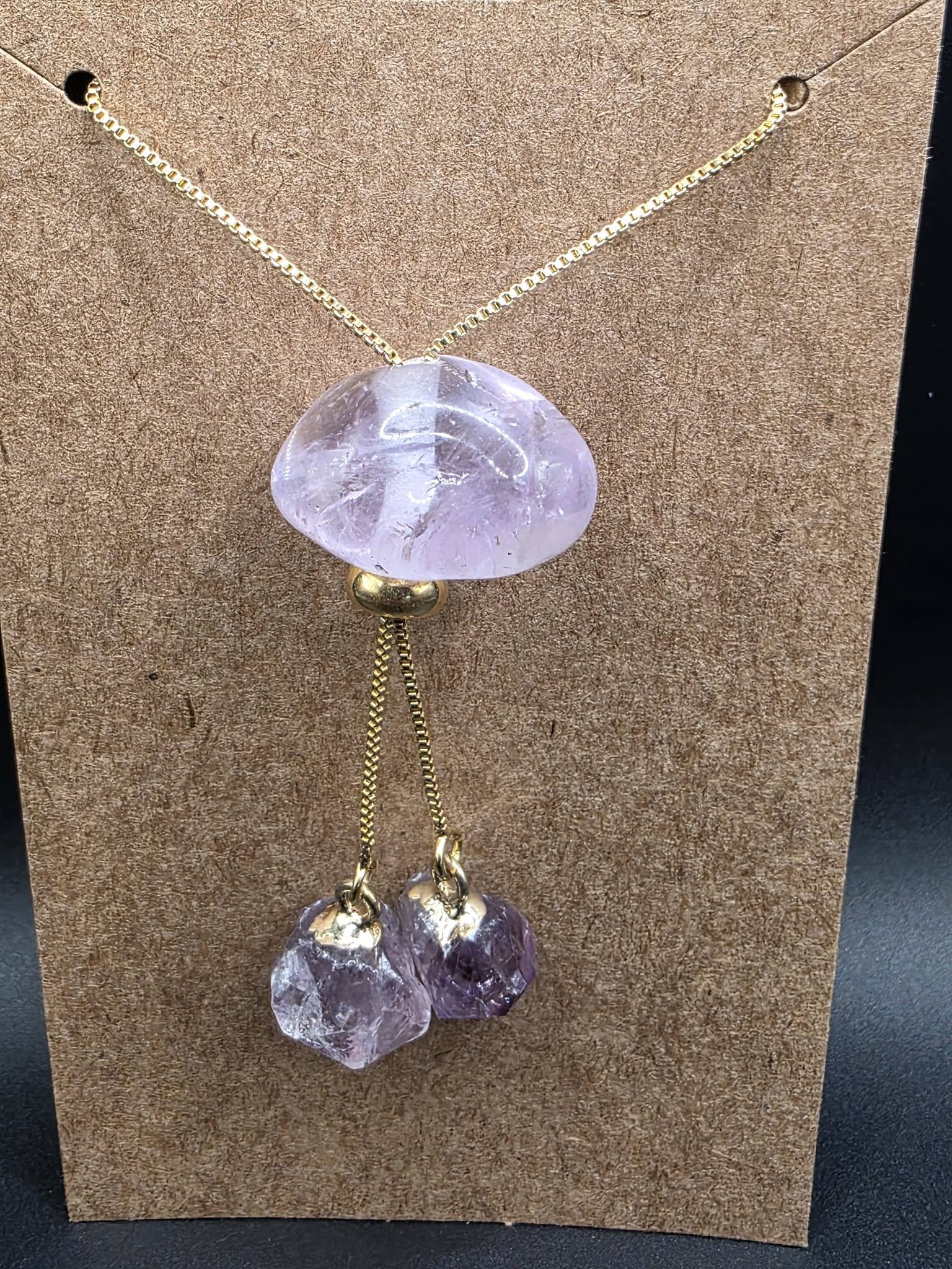 Raw Amethyst Cascade Adjustable Necklace – Divine Energy Collection