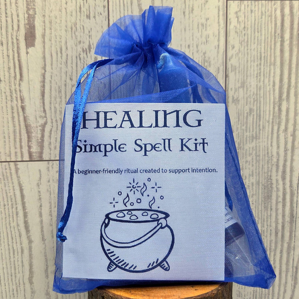 Healing Simple Spell Kit for Beginners | Intention Ritual Kit with Crystal, Candle & Essential Oil