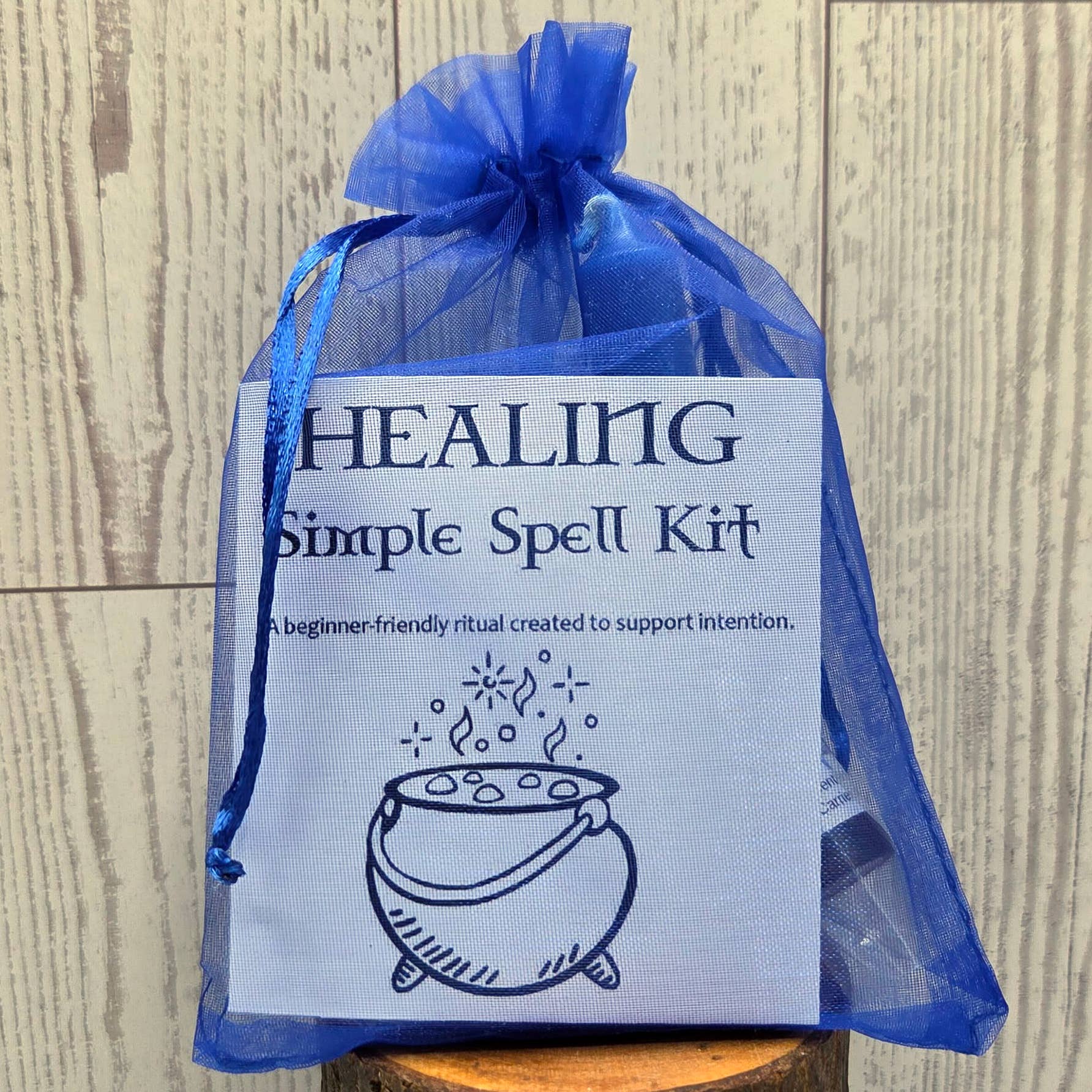 Healing Simple Spell Kit for Beginners | Intention Ritual Kit with Crystal, Candle & Essential Oil