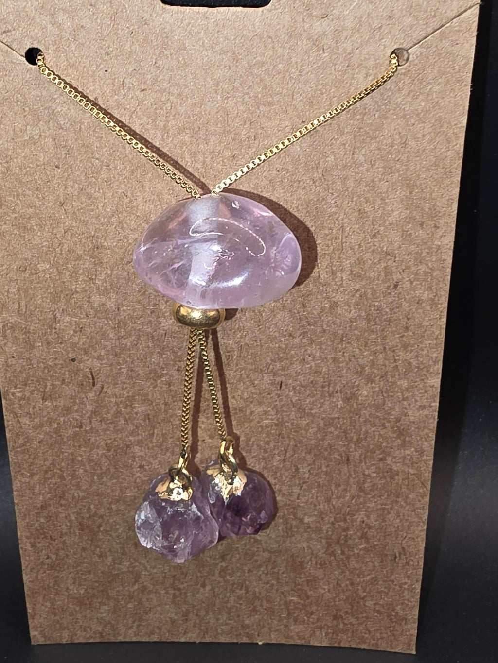 Raw Amethyst Cascade Adjustable Necklace – Divine Energy Collection