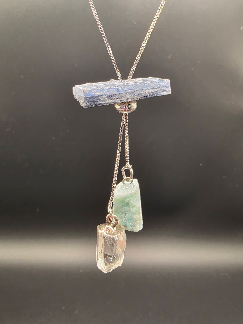 Hope Triple Stone Intention Adjustable Necklace