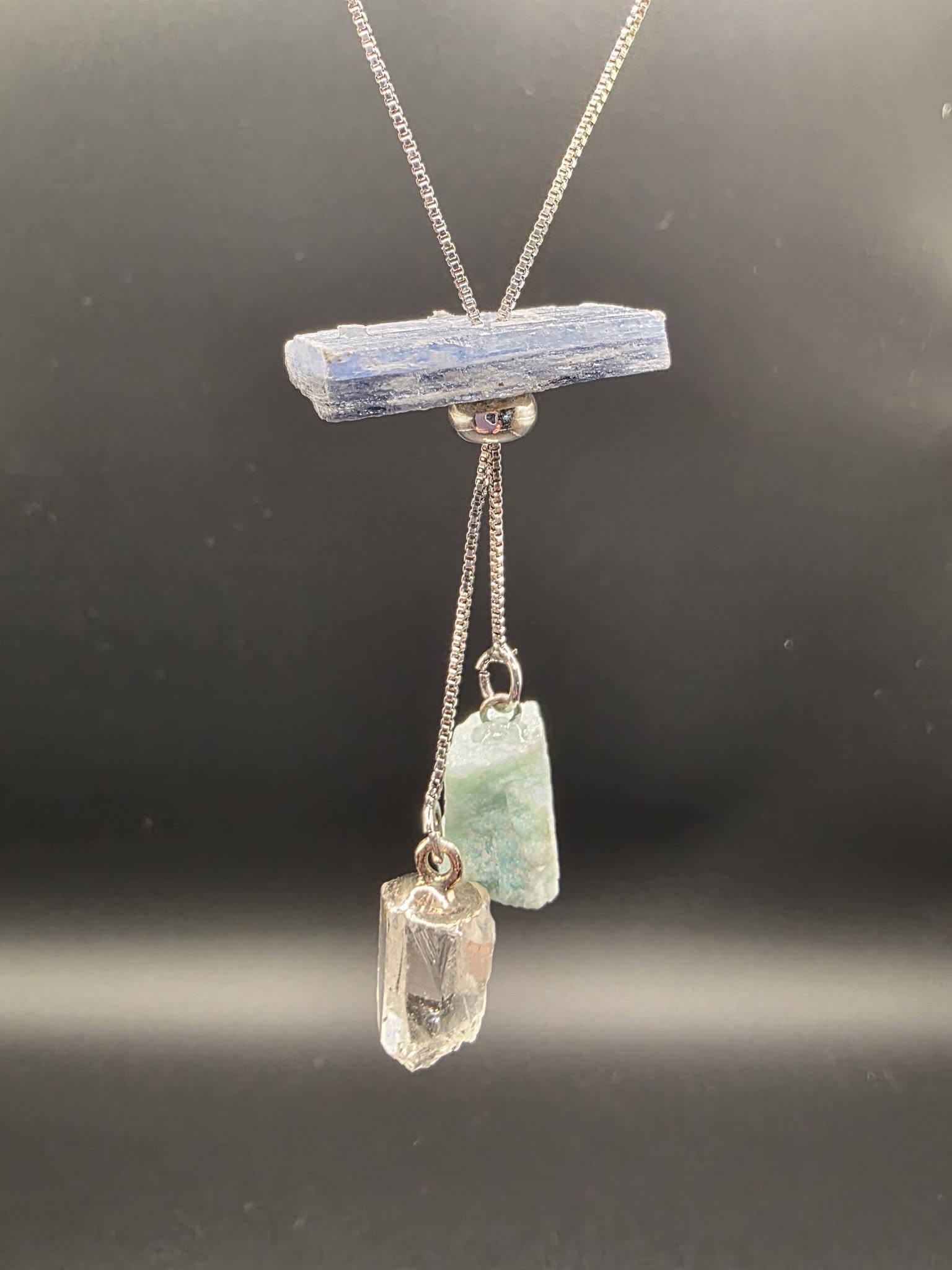 Hope Triple Stone Intention Adjustable Necklace