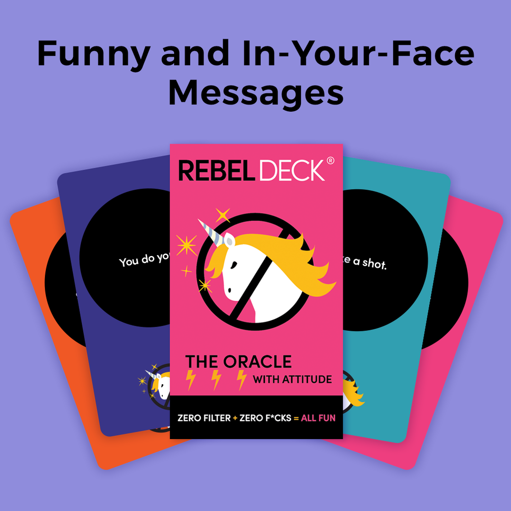 Rebel Deck Oracle Cards | Bold & Honest Daily Guidance Deck | 60-Card Straight-Talking Oracle Set