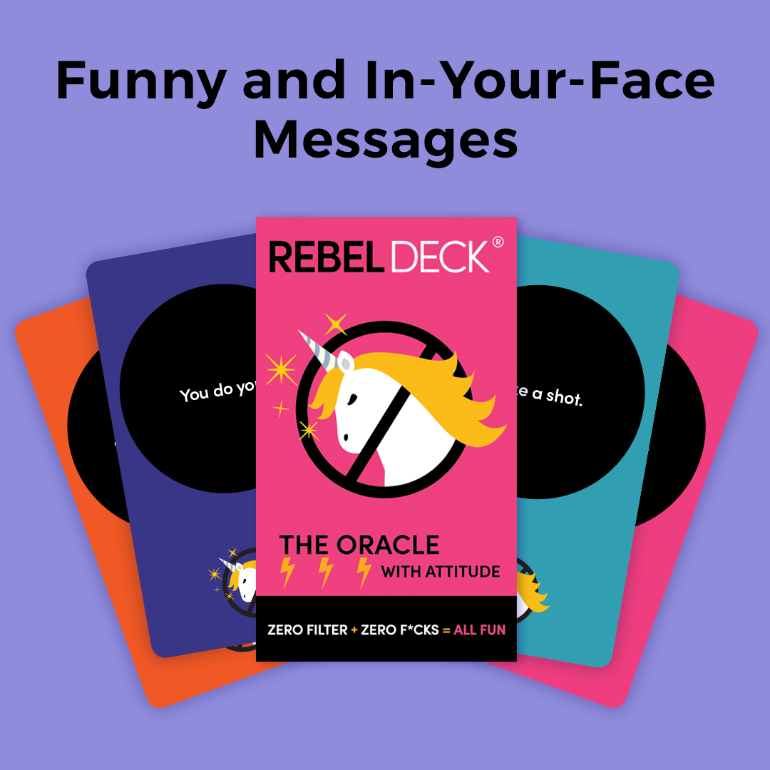Rebel Deck Oracle Cards | Bold & Honest Daily Guidance Deck | 60-Card Straight-Talking Oracle Set