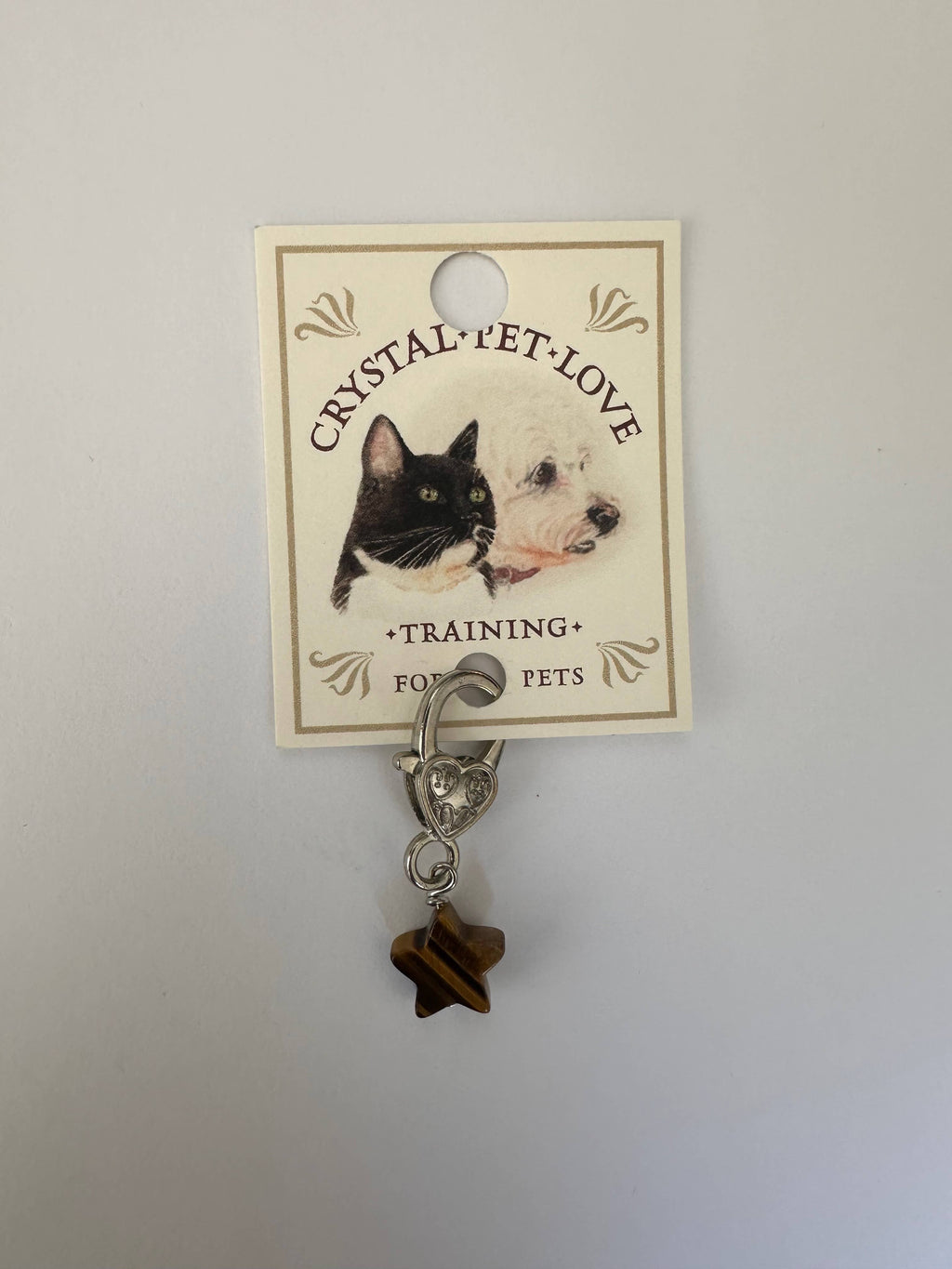 Crystal Pet Love - Tiger's Eye Star Pet Pendant for Holistic Crystal Support