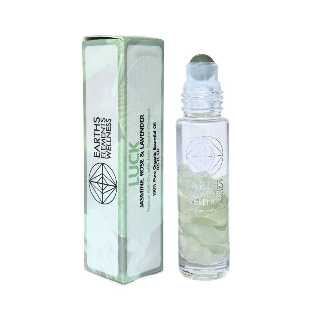 Jade Crystal Essential Oil Roll-On | Luck Aromatherapy Blend
