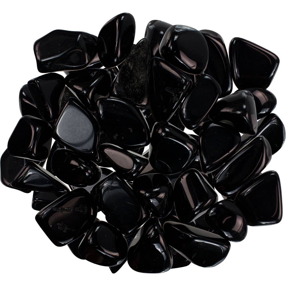 Black Obsidian Tumbled Stone | Protection & Grounding Crystal