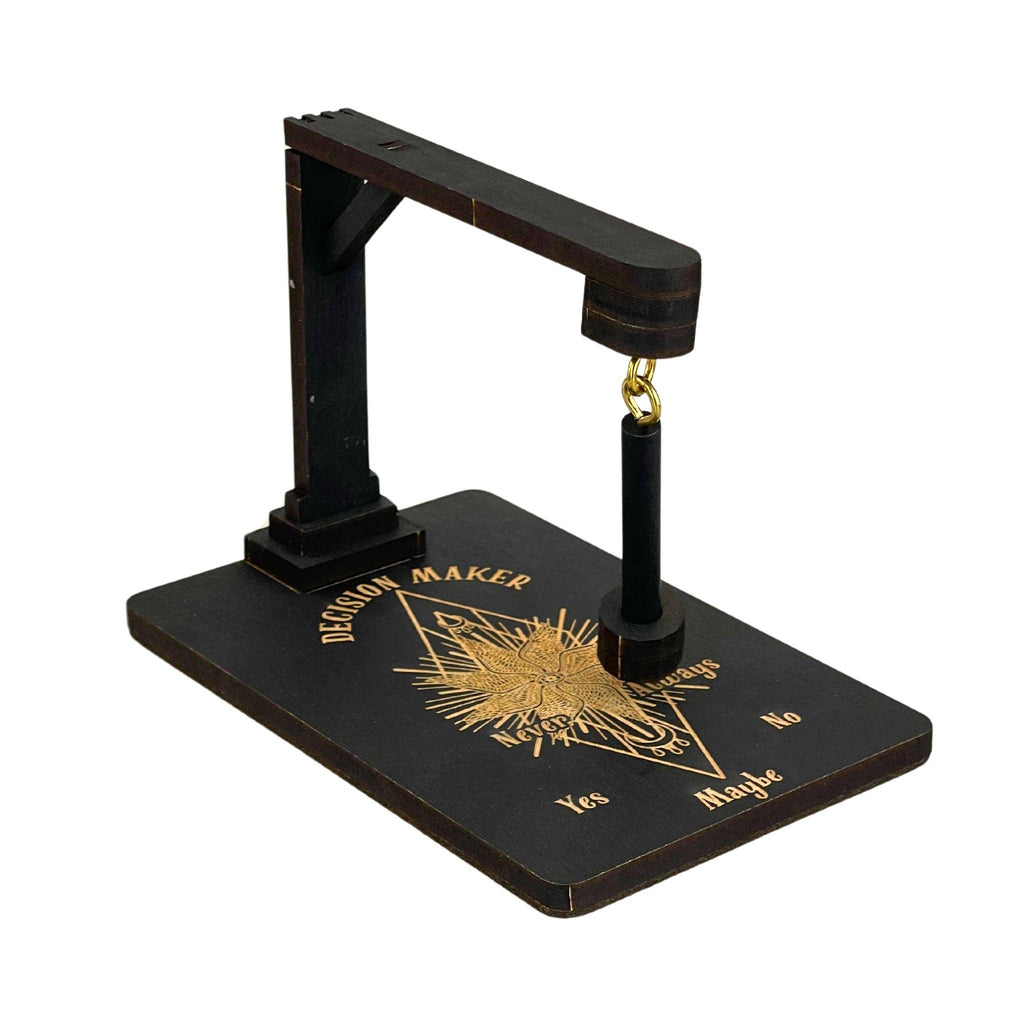 Wooden Pendulum Decision Maker Board – Yes No Maybe Never Divination Tool