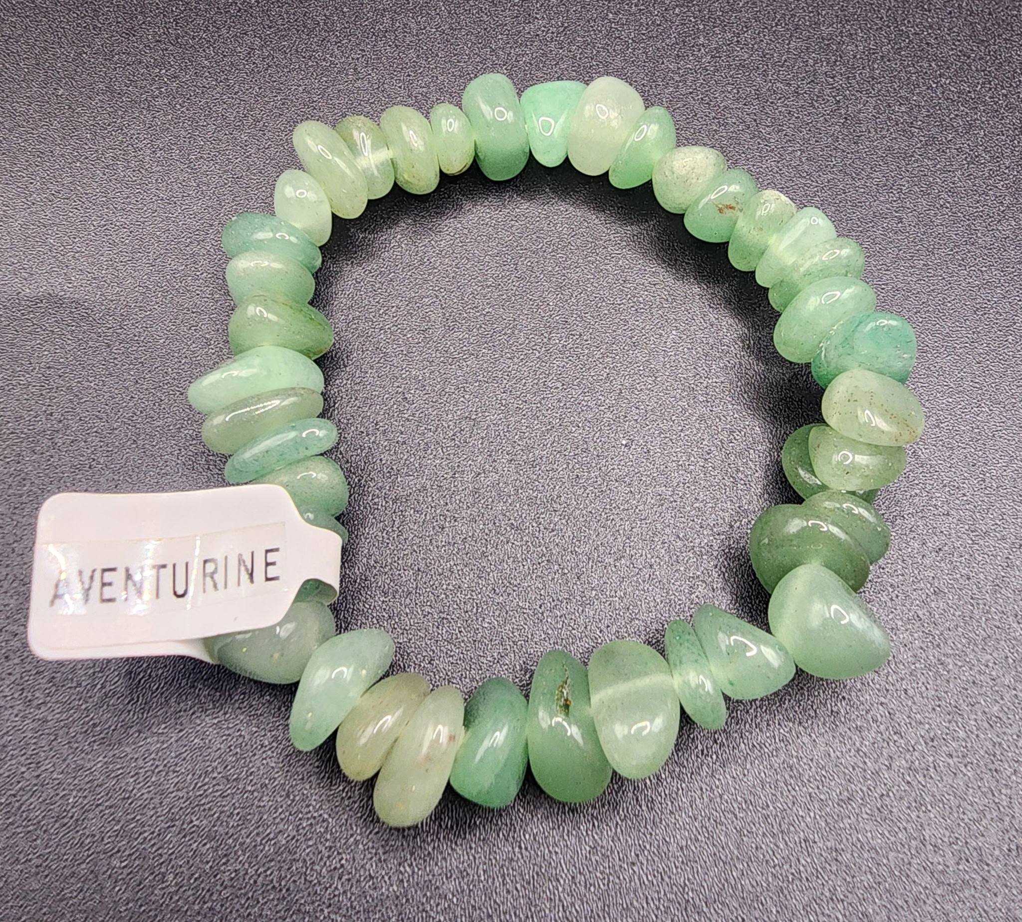 Green Aventurine Chip Bracelet | Luck, Abundance, Heart Healing