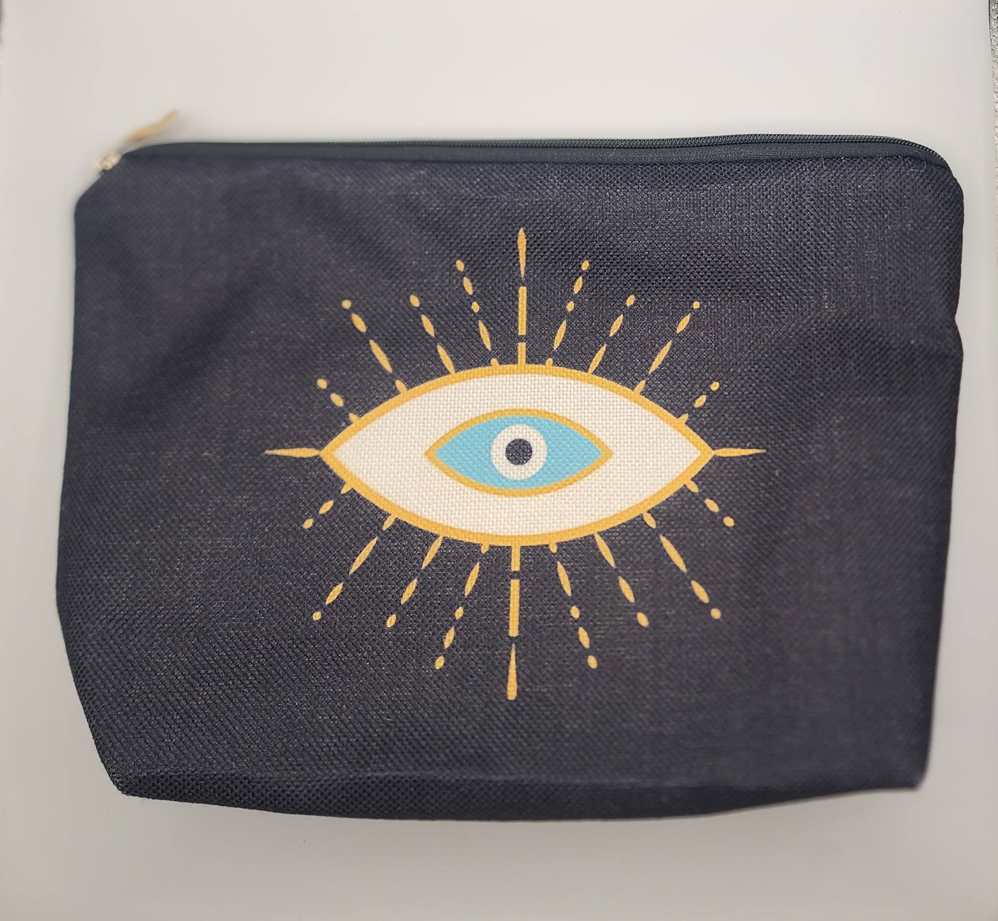 Evil Eye Zipper Pouch – Protective Symbol Makeup & Spiritual Accessory Bag