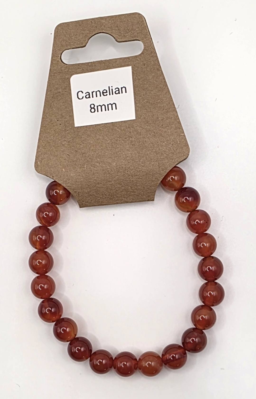 Carnelian Crystal Bracelet – Genuine Stone Energy Healing Bracelet – Motivation, Confidence & Vitality