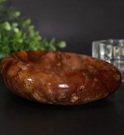 Ancient Ember Agate Offering Bowl | Natural Banded Agate Crystal Bowl | 12.3 oz One-of-a-Kind Altar Bowl