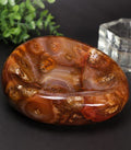 Ancient Ember Agate Offering Bowl | Natural Banded Agate Crystal Bowl | 12.3 oz One-of-a-Kind Altar Bowl