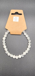 Clear Quartz Crystal Bracelet – Natural Stone Bead Bracelet