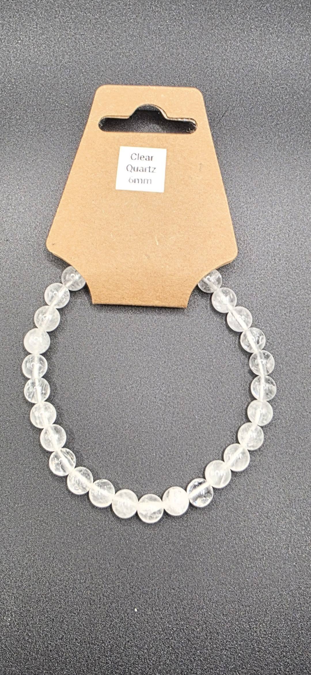 Clear Quartz Crystal Bracelet – Natural Stone Bead Bracelet