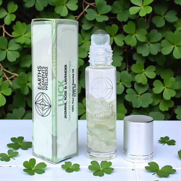 Crystal Essential Oil Roll-On | Organic Blend with Crystal Roller Ball | Intention Oils