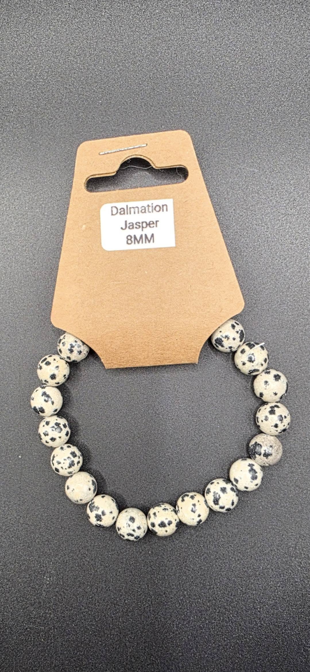 Dalmatian Jasper Crystal Bracelet – Natural Stone Bead Bracelet