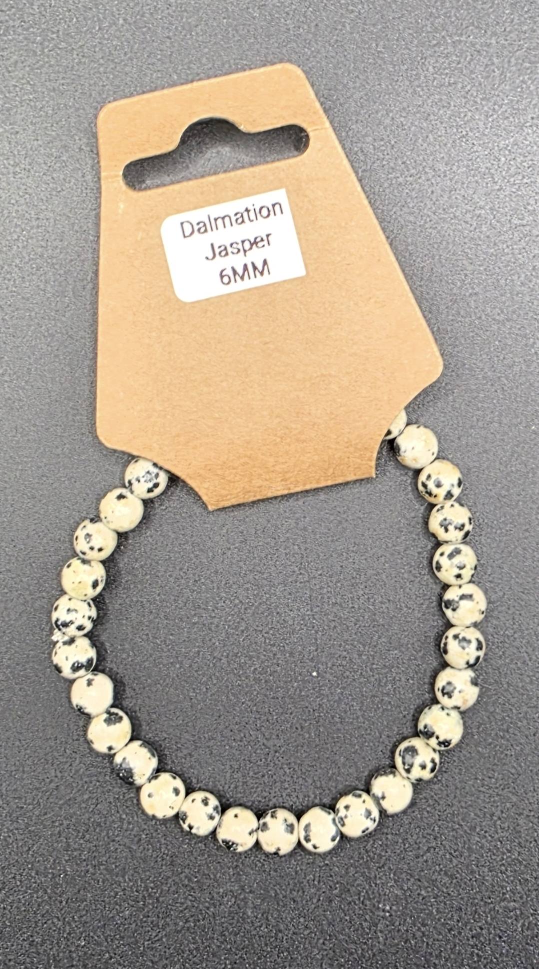 Dalmatian Jasper Crystal Bracelet – Natural Stone Bead Bracelet