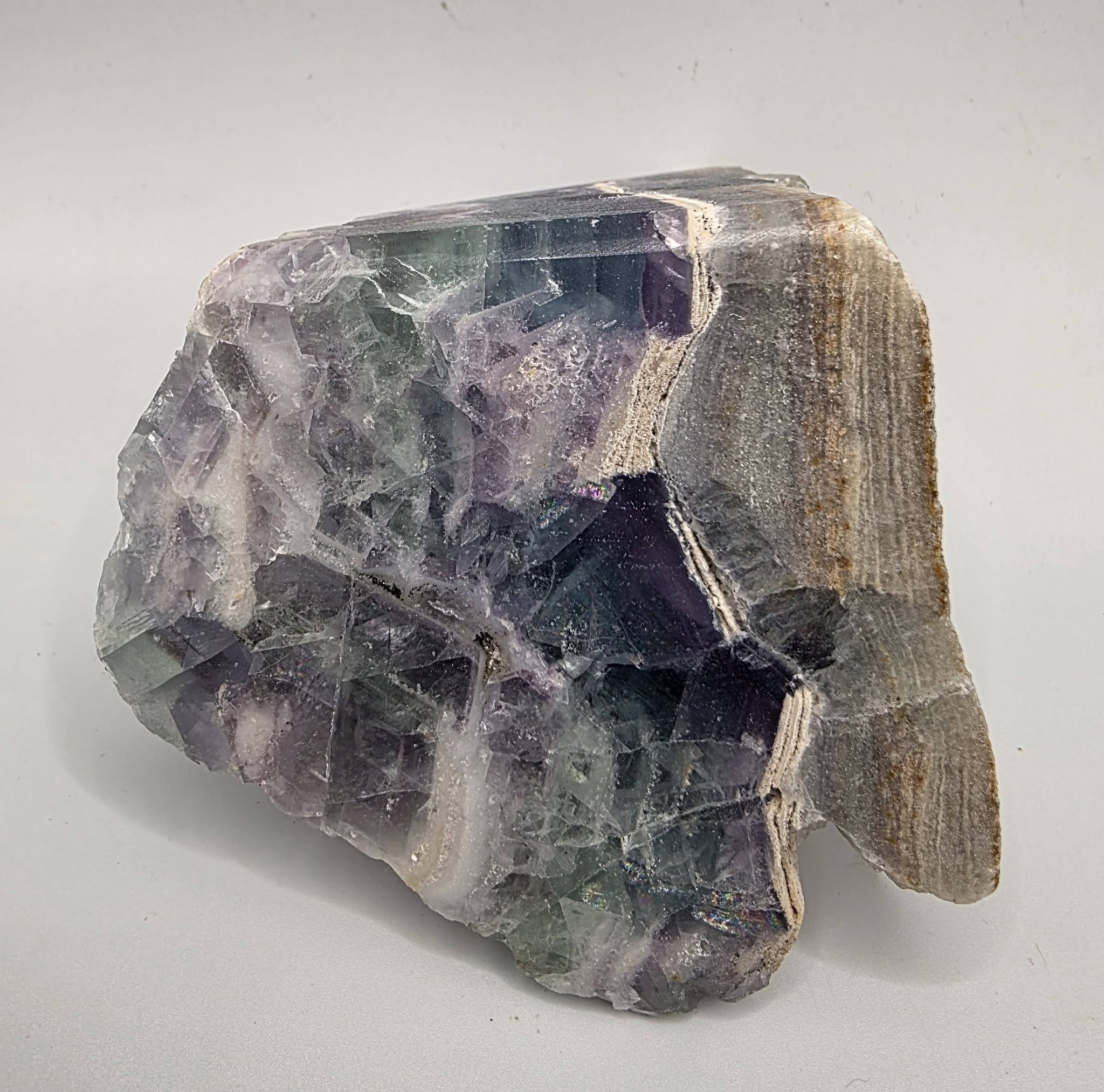 Fluorite Crystal Cut Base | Natural Fluorite Display Stone