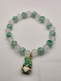 Gnome Companion Intention Bracelet – Nurturing & Supportive Energy | Glass & Frosted Beads