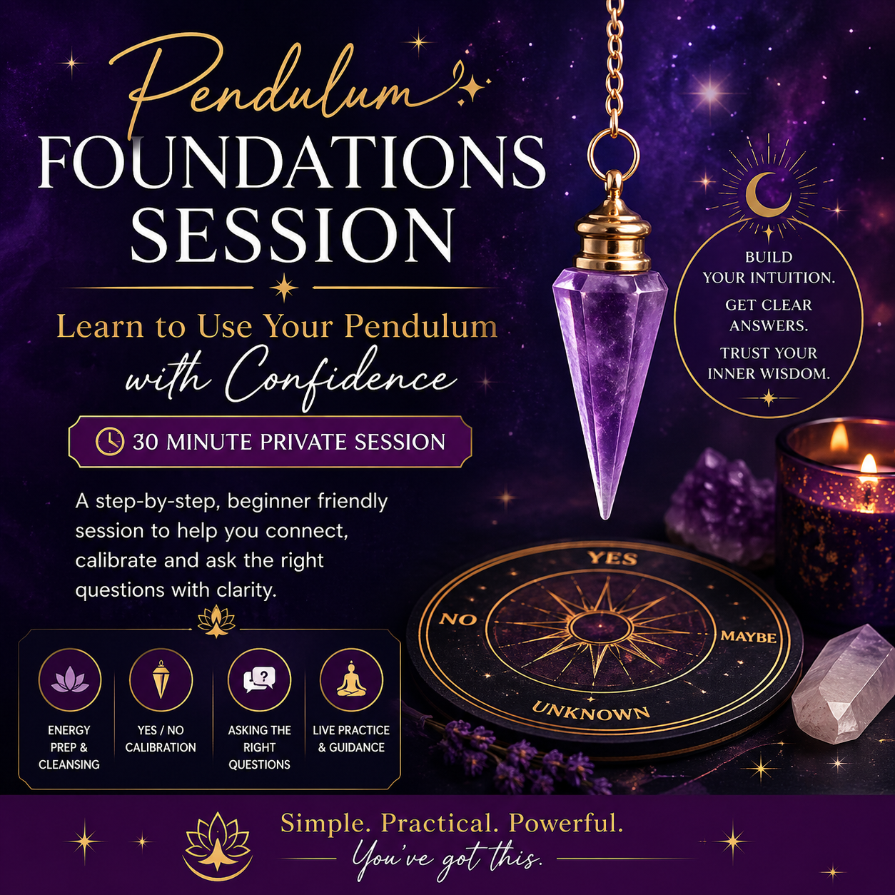 Pendulum Foundations Session | Learn to Use Your Pendulum with Confidence (30 Minutes)