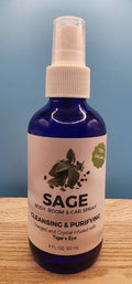 Sage Cleansing Spray – Crystal Infused Ritual Mist with Tiger's Eye (4 oz)