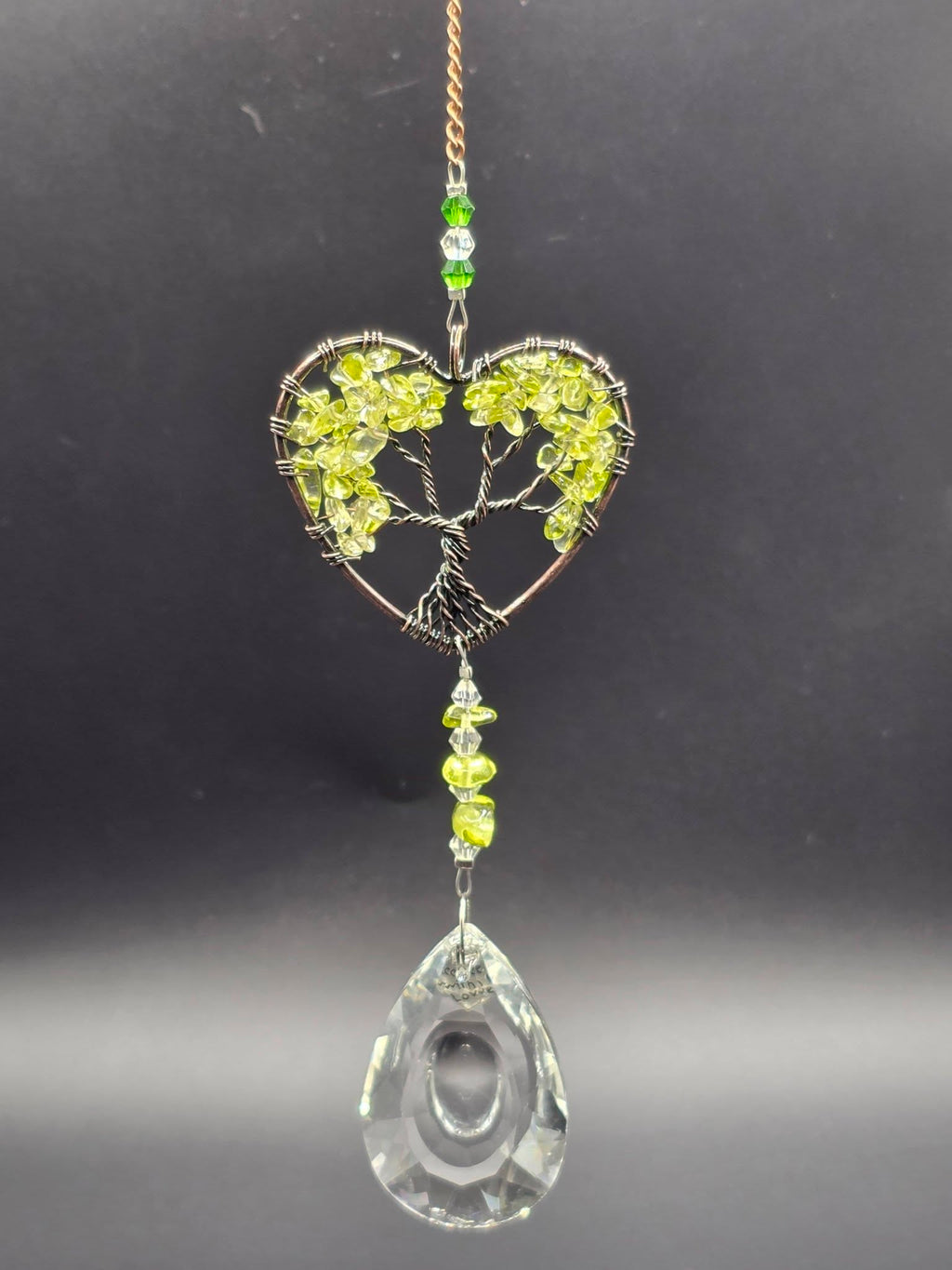Crystal Tree of Life Heart Suncatcher