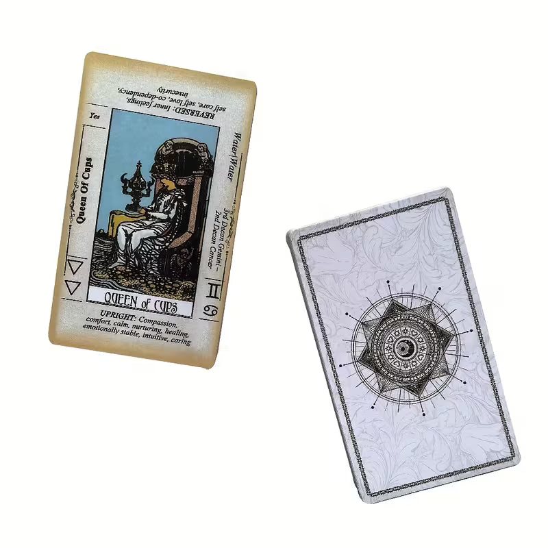 Classic Tarot Deck for Beginners | 78 Card Rider Style Tarot with Guidebook | Large Tarot Cards for Learning