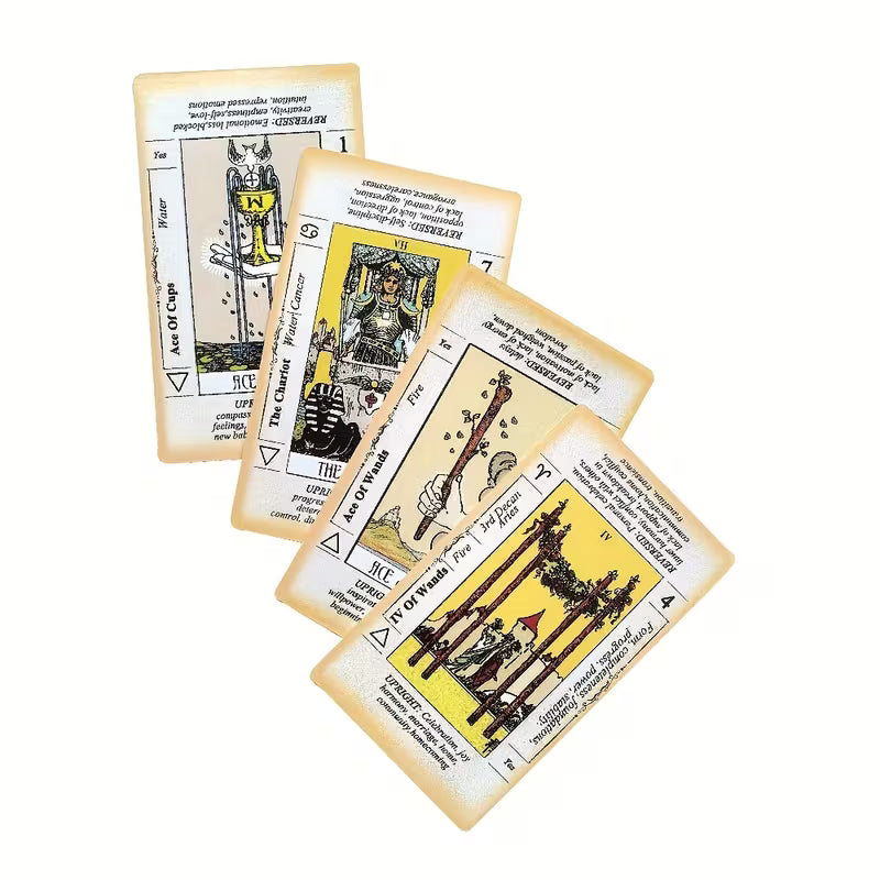 Classic Tarot Deck for Beginners | 78 Card Rider Style Tarot with Guidebook | Large Tarot Cards for Learning