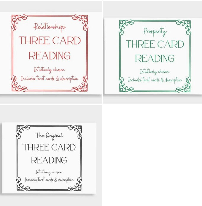 3 card Tarot Reading Envelopes