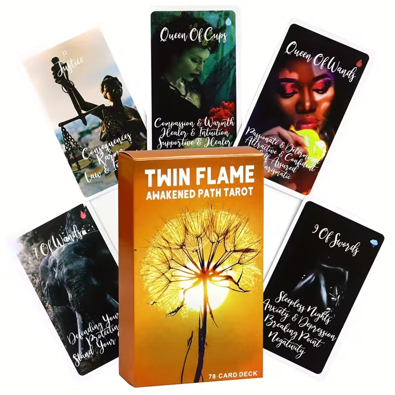 Twin Flame Awakened Path Tarot Deck | 78 Card Tarot Deck | Love & Connection Guidance Cards | Spiritual Tarot DeckI r