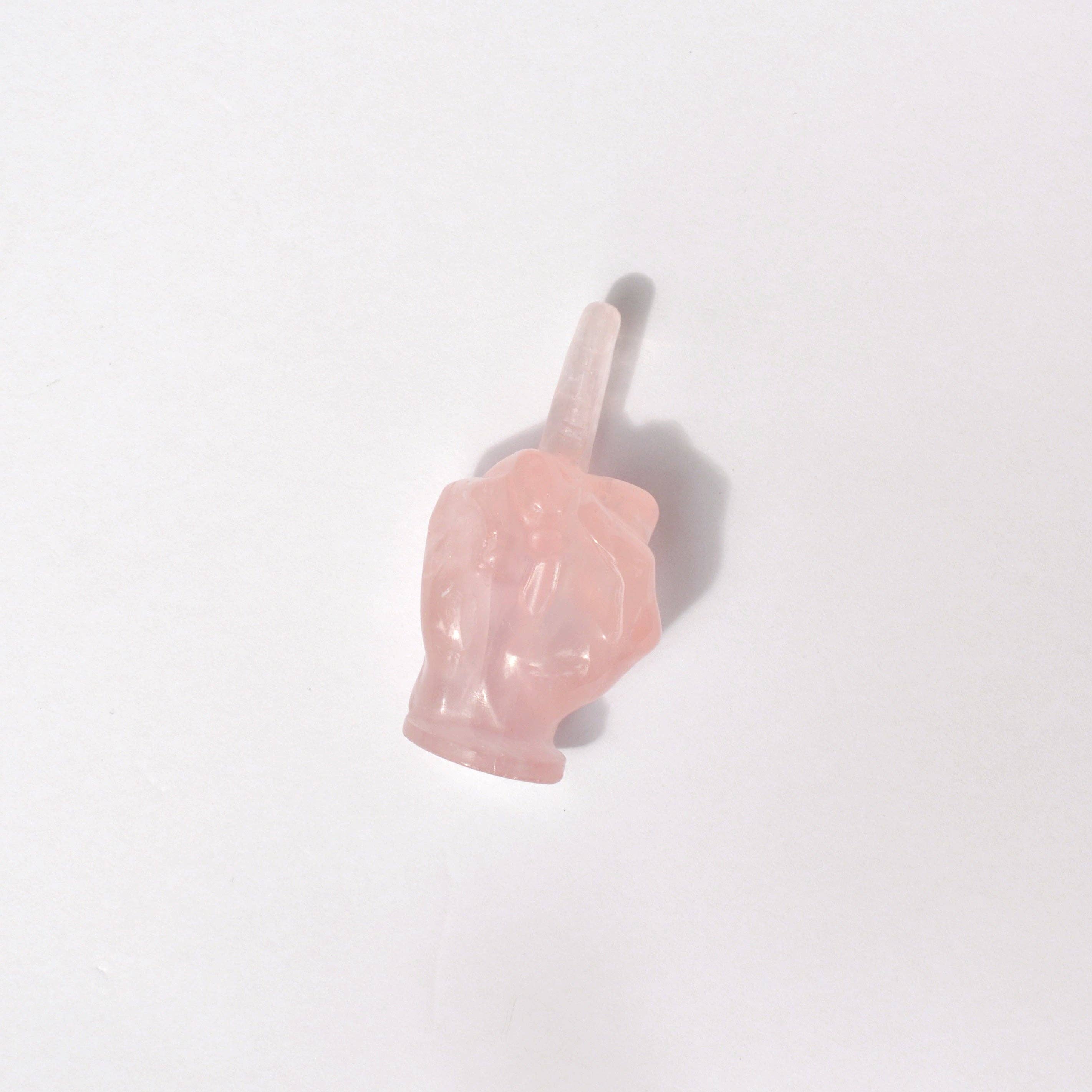 Rainbow Fluorite Crystal Middle Finger Carving | Funny Crystal Decor | Protective Energy Stone