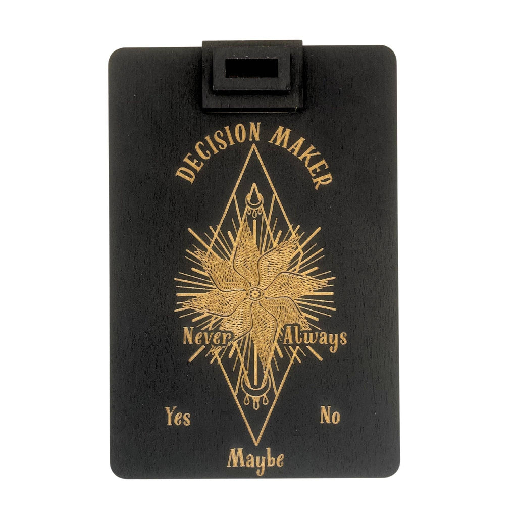 Wooden Pendulum Decision Maker Board – Yes No Maybe Never Divination Tool