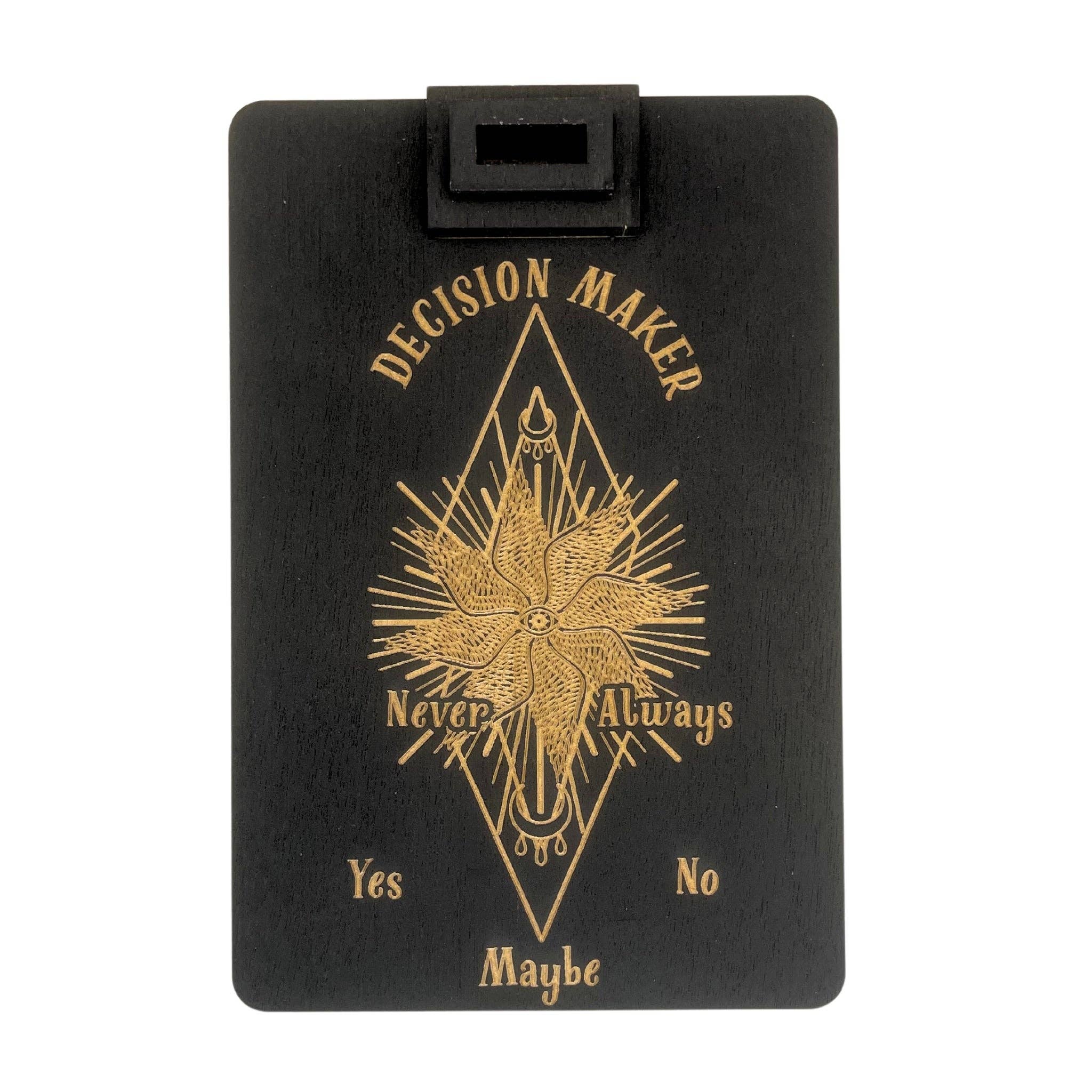 Wooden Pendulum Decision Maker Board – Yes No Maybe Never Divination Tool