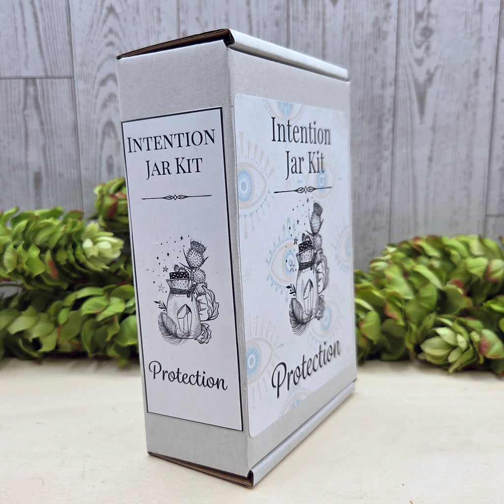 Protection Intention Jar Kit – Spiritual Protection Ritual Set with Crystal, Botanicals & Candle | Beginner-Friendly Apothecary Kit