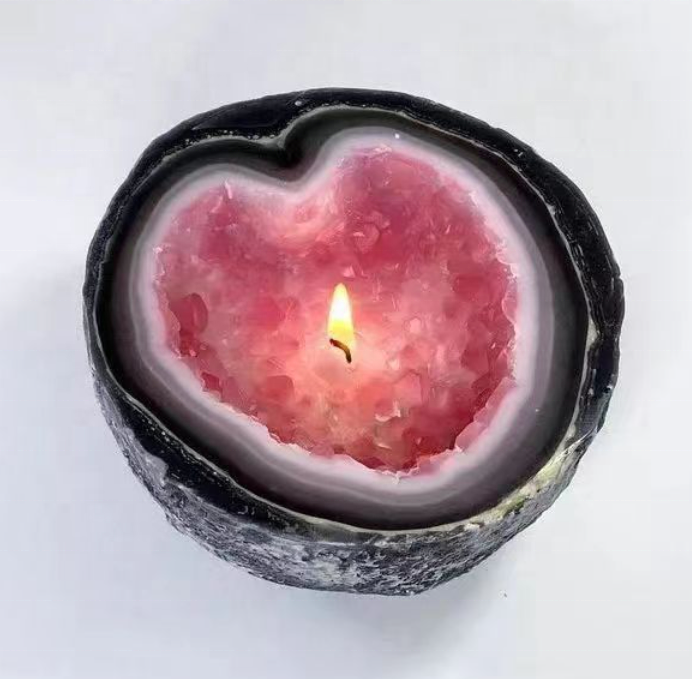 Crystal Cave Candle | Vanilla Scented Geode Candle | Crystal Inspired Home Decor