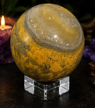 Bumblebee Jasper Sphere – "Solaris" | One-of-a-Kind Collector Crystal