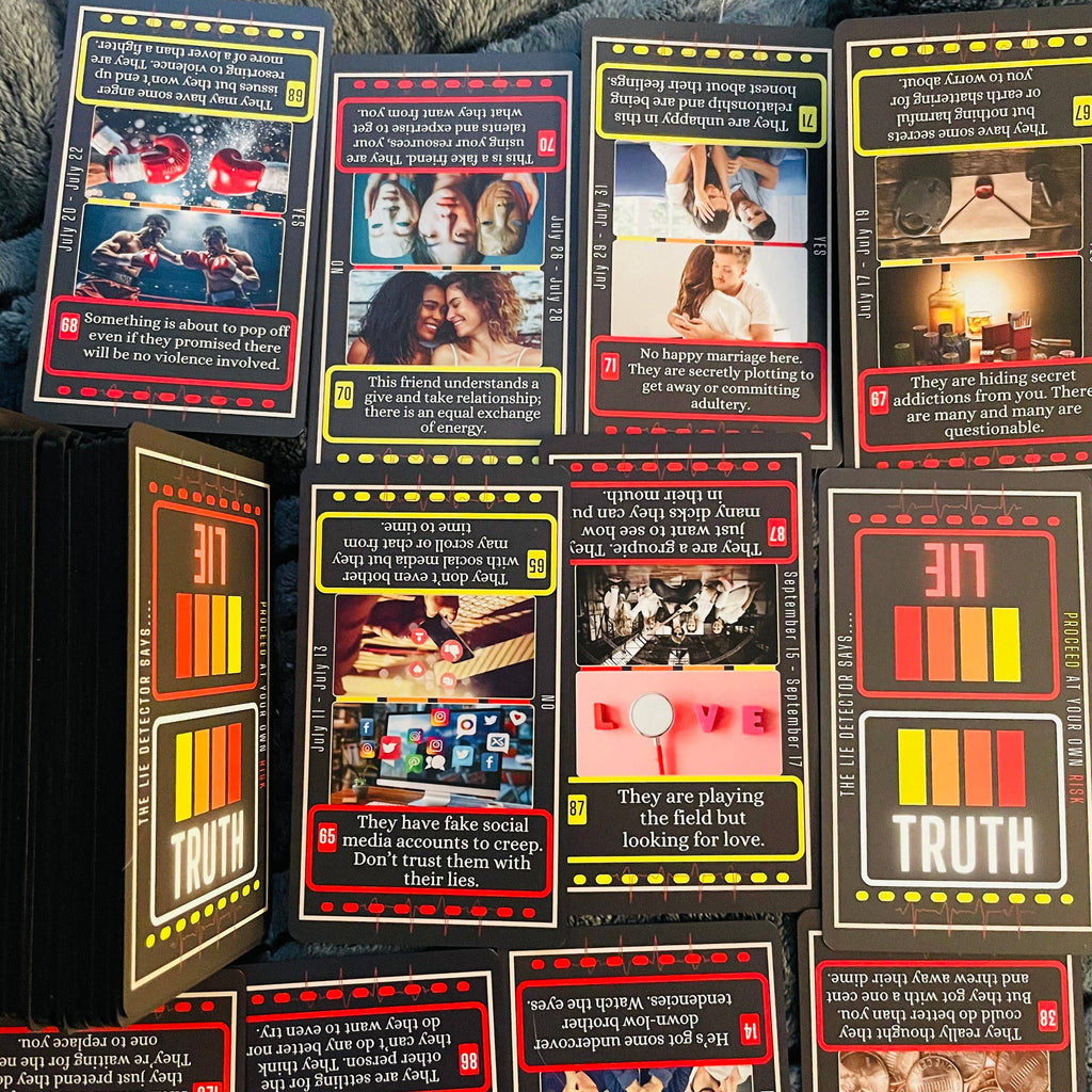 Lie Detector Oracle Deck | Truth or Lie Tarot Cards | 120-Card Intuitive Guidance Deck with Upright & Reversal Meanings