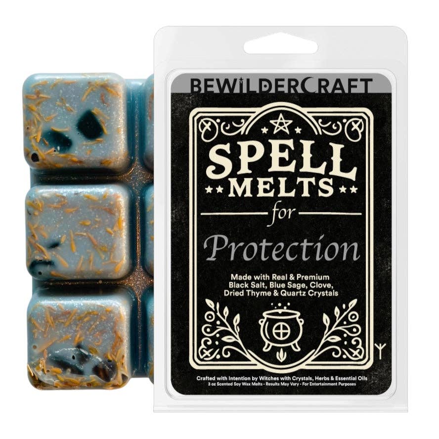 Protection Spell Wax Melts | Blue Sage & Quartz Ritual Melts