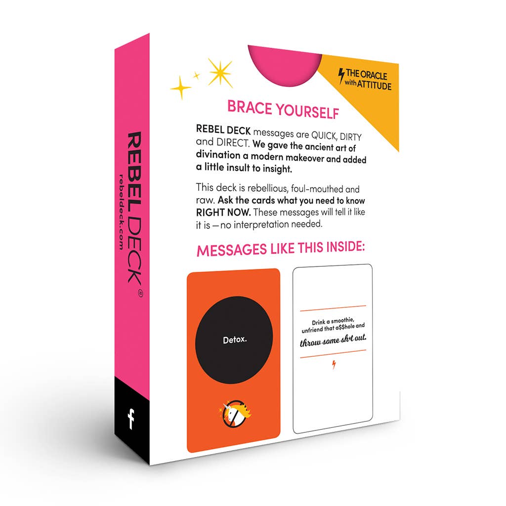 Rebel Deck Oracle Cards | Bold & Honest Daily Guidance Deck | 60-Card Straight-Talking Oracle Set