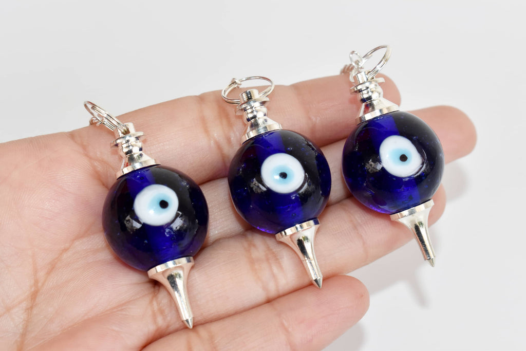 Evil Eye Crystal Pendulum – Protection & Intuitive Guidance Tool