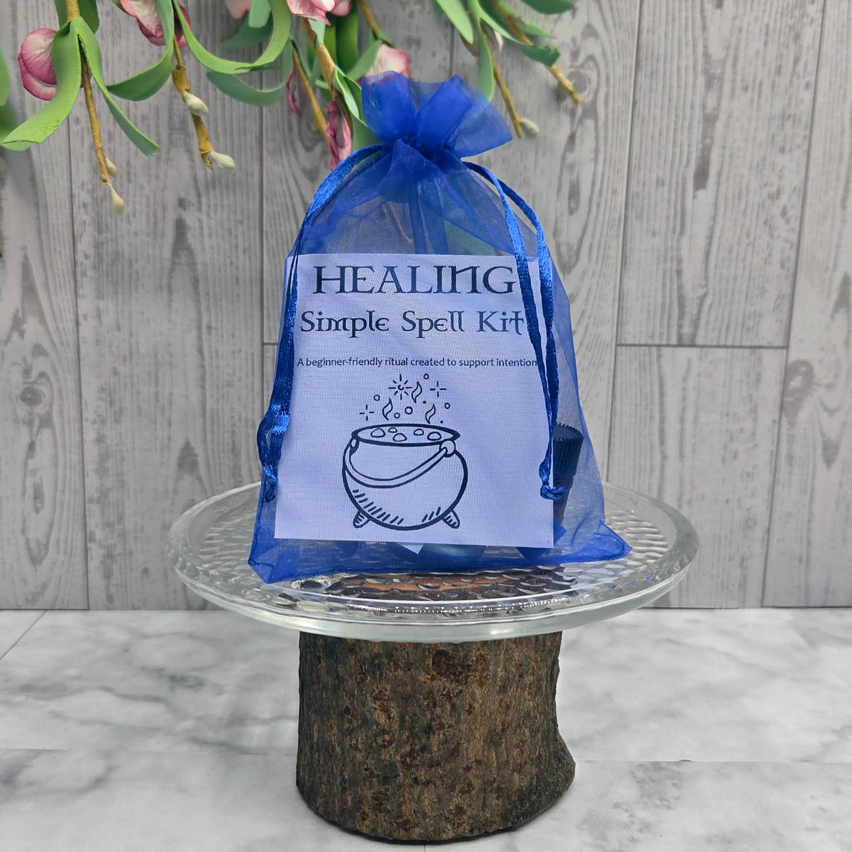 Healing Simple Spell Kit for Beginners | Intention Ritual Kit with Crystal, Candle & Essential Oil