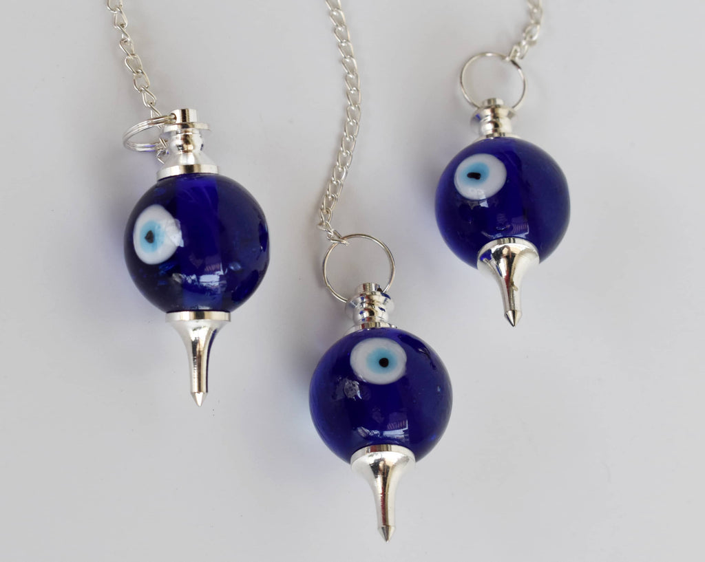 Evil Eye Crystal Pendulum – Protection & Intuitive Guidance Tool